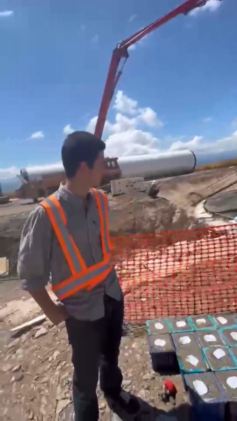 Wind turbine plant construction site